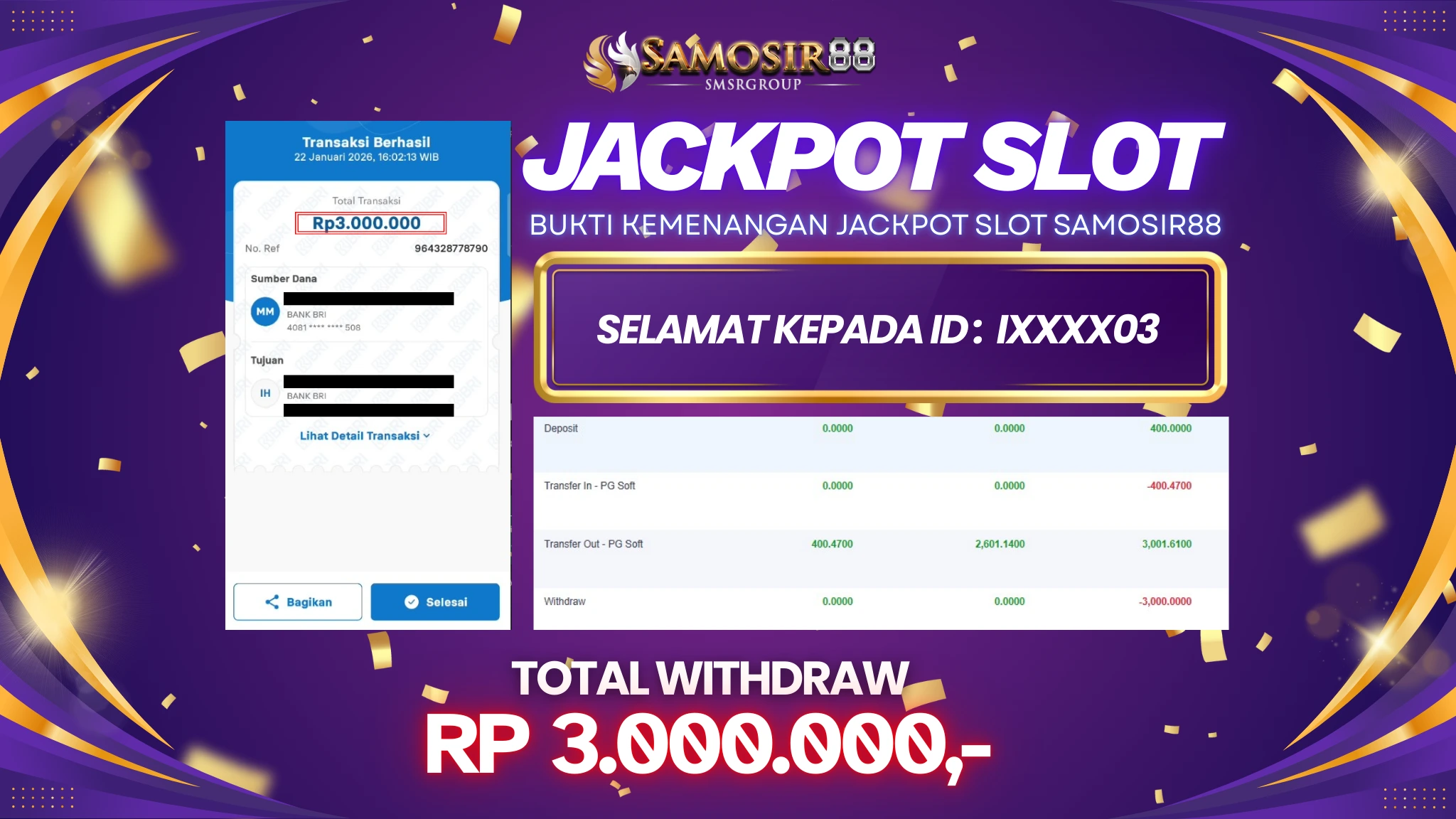 MAHJONG WAYS MELEDAK LAGI! 3 JUTA LUNAS DIBAYAR SAMOSIR88!