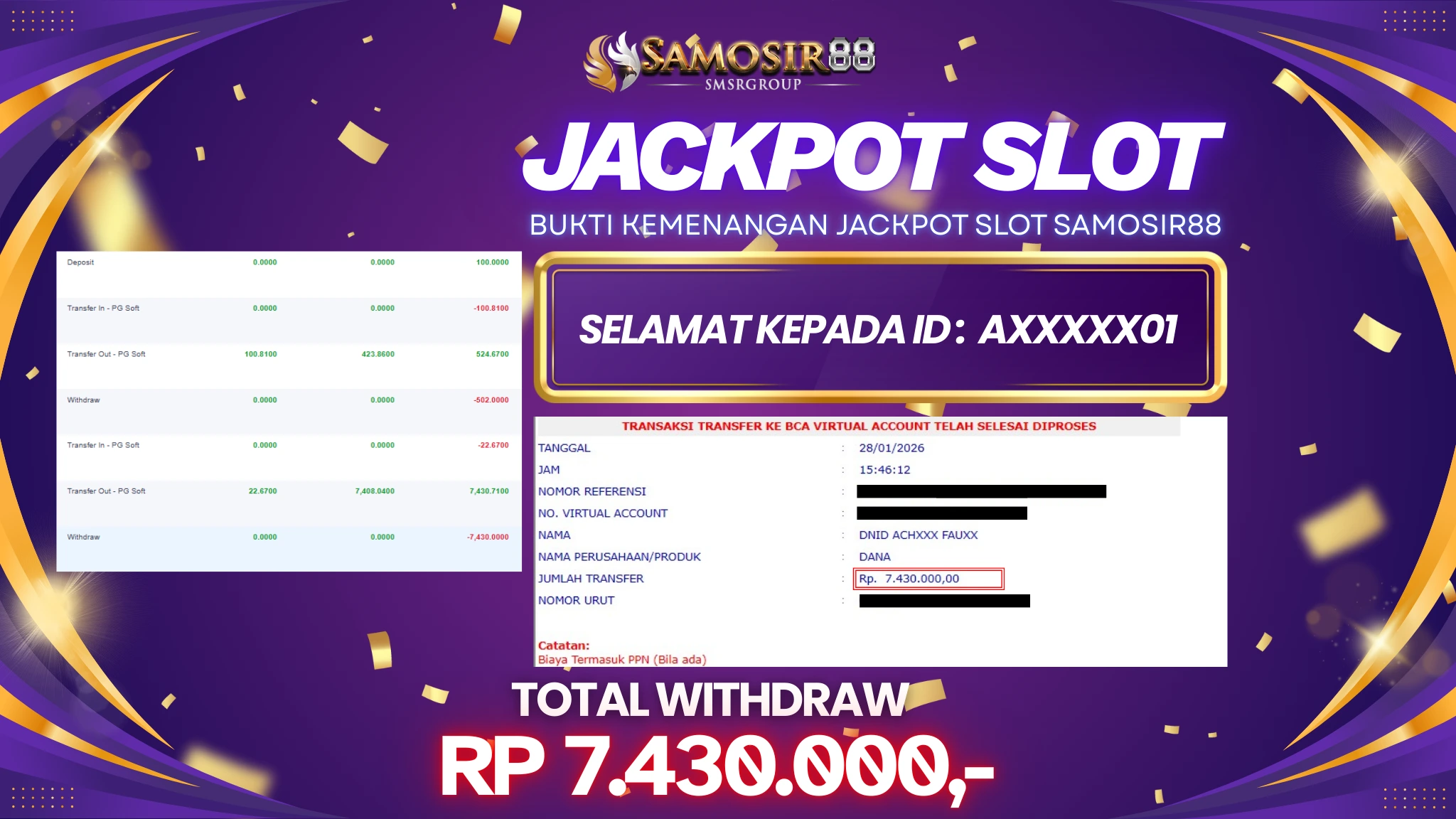 MAHJONG WAYS LAGI-LAGI MELEDAK! 7,4 JUTA LUNAS DIBAYAR SAMOSIR88!