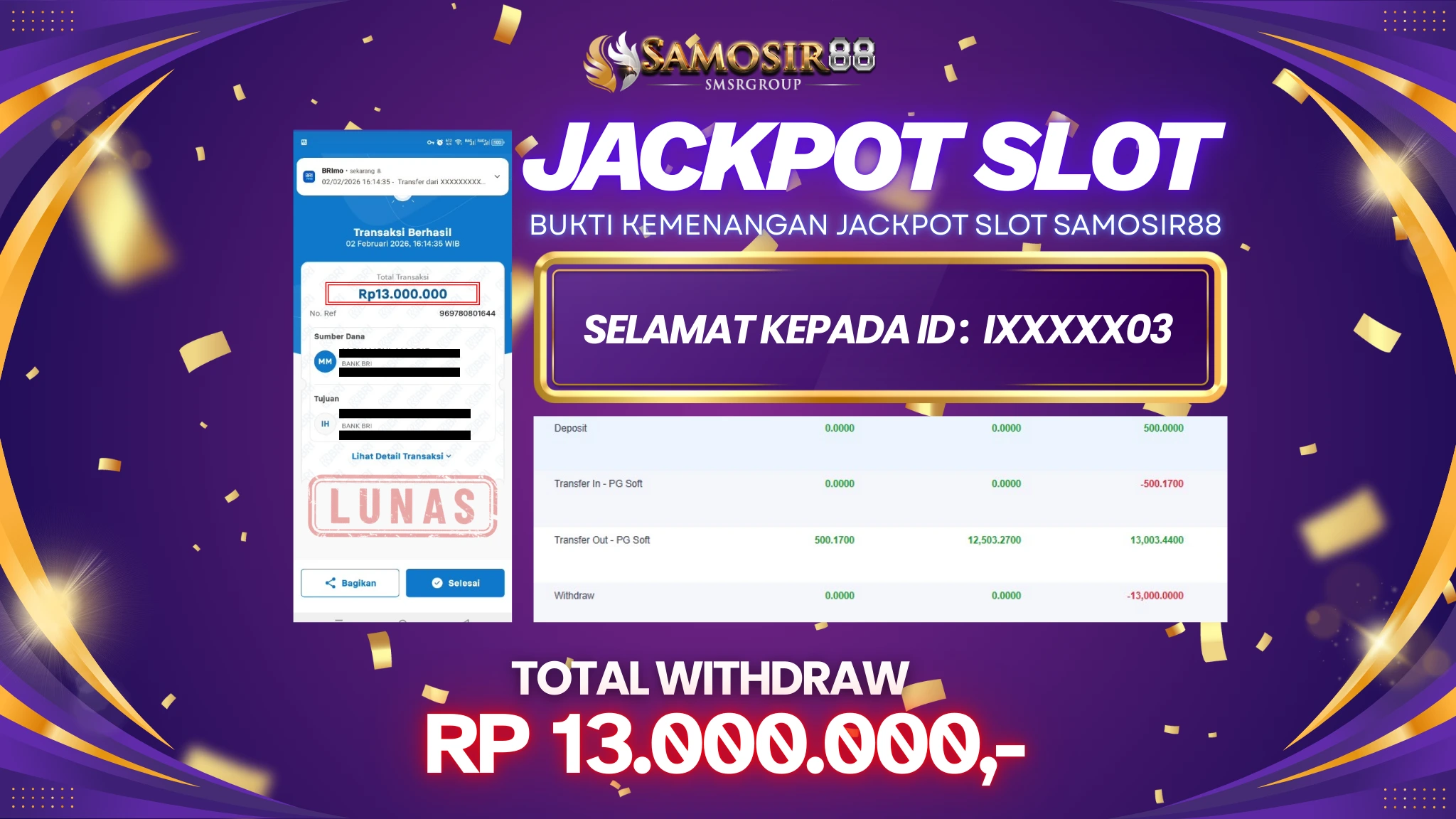 MAHJONG WAYS LAGI-LAGI MELEDAK! 13 JUTA LUNAS DIBAYAR SAMOSIR88!