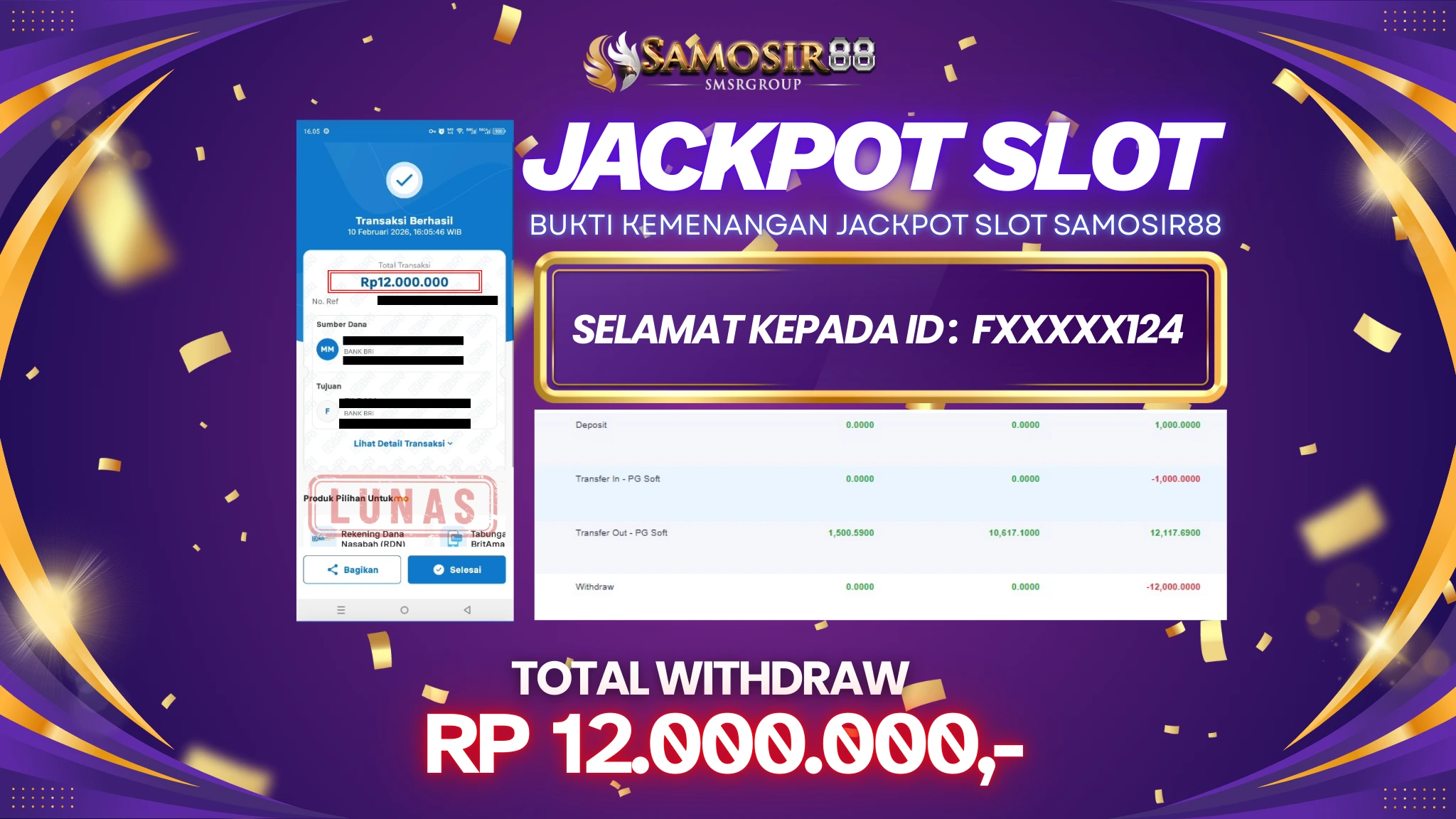 WILD BOUNTY SHOWDOWN LAGI-LAGI MELEDAK! 12 JUTA LUNAS DIBAYAR SAMOSIR88!